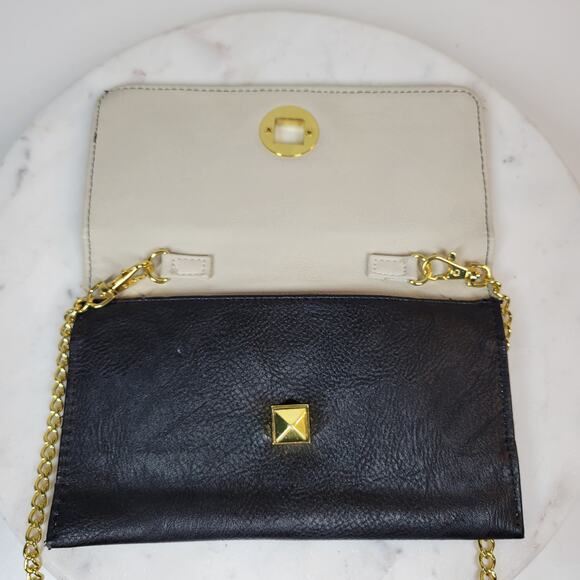 Mud Pie Envelope Clutch Evening Bag 8.5 x 5 Blush Pink Chain Strap Cocktail - Picture 7 of 16